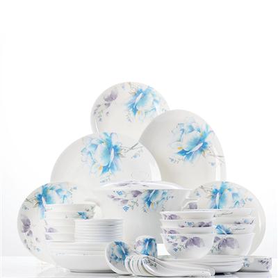 sss黄片48头聆听花开骨瓷礼品餐具套装